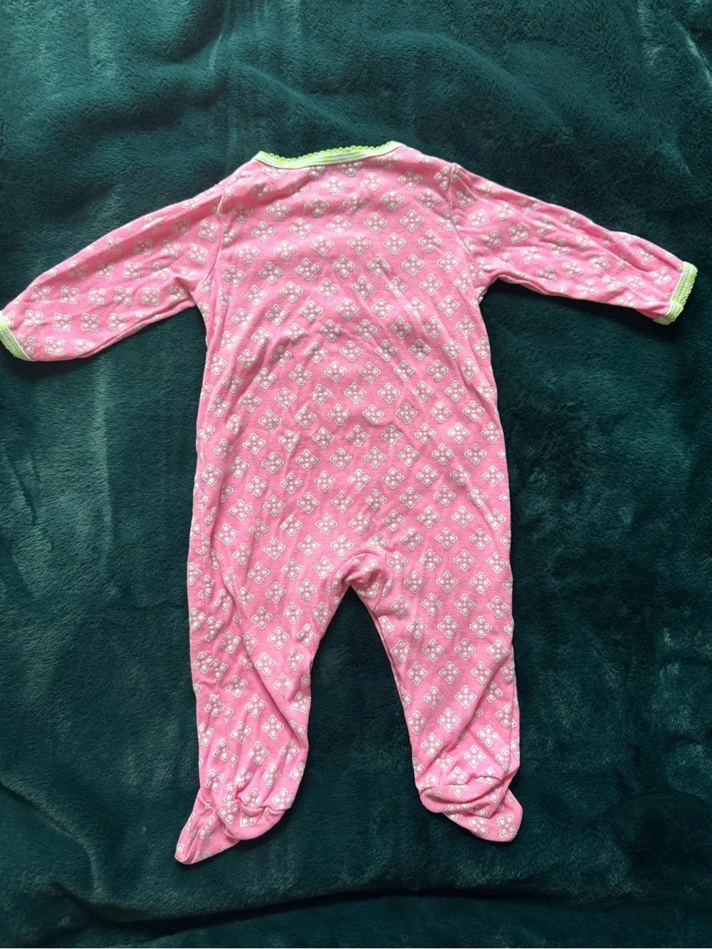🌸 6-9 Month Pink Baby Girl Onesie Bundle – 2 Piece